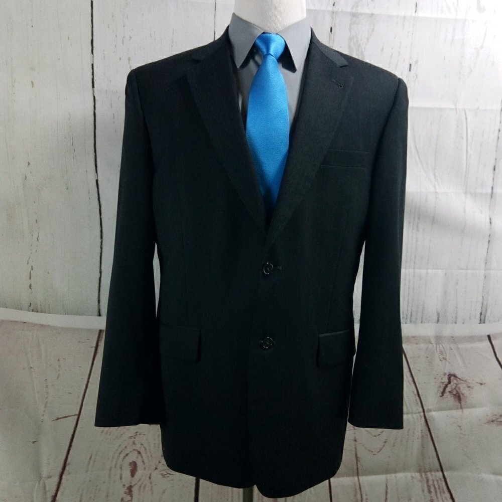 Jos A Bank Signature Collection Gordon 42R 2 Button Charcoal Suit Blazer